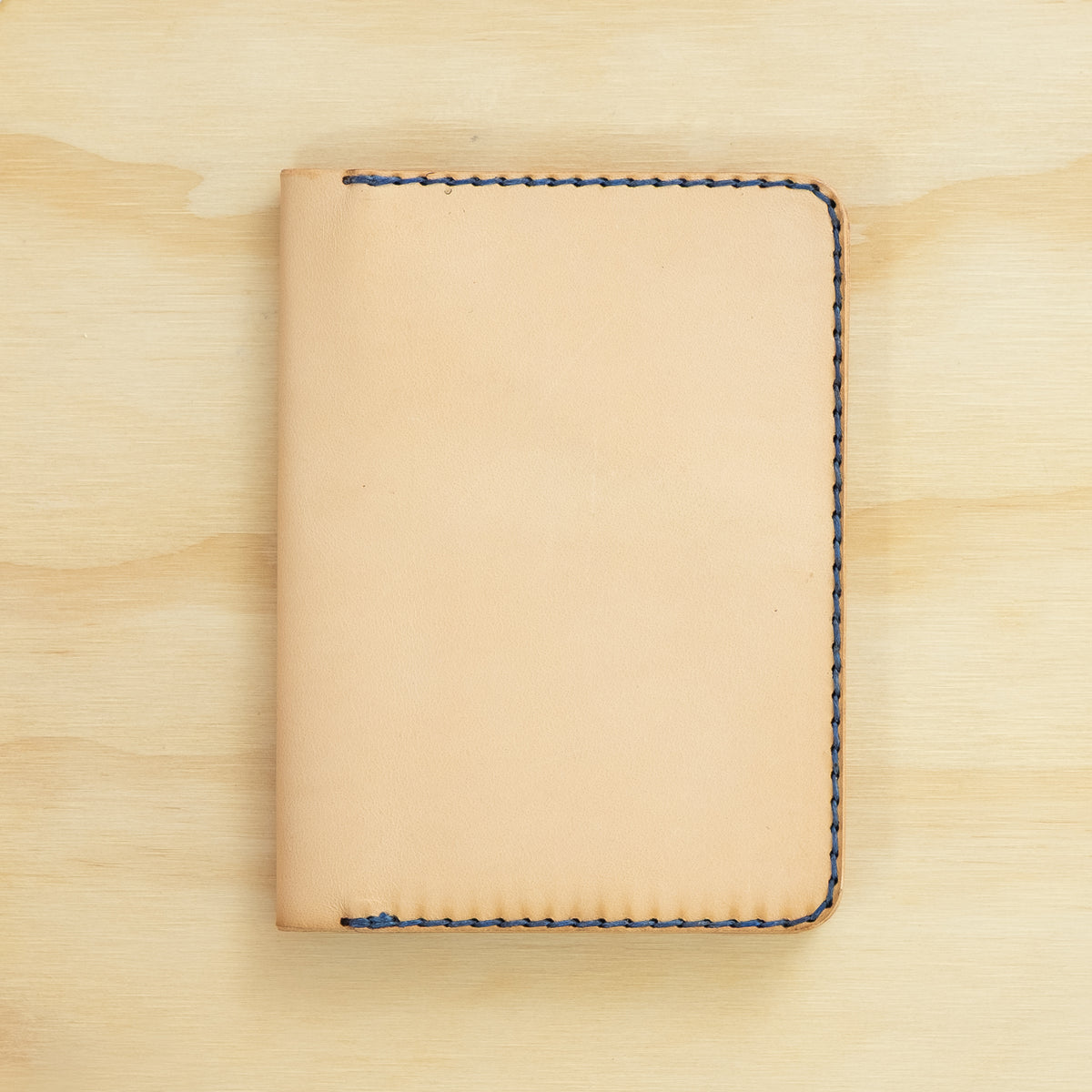 Passport — Veg Tan — Natural w/ Indigo Thread