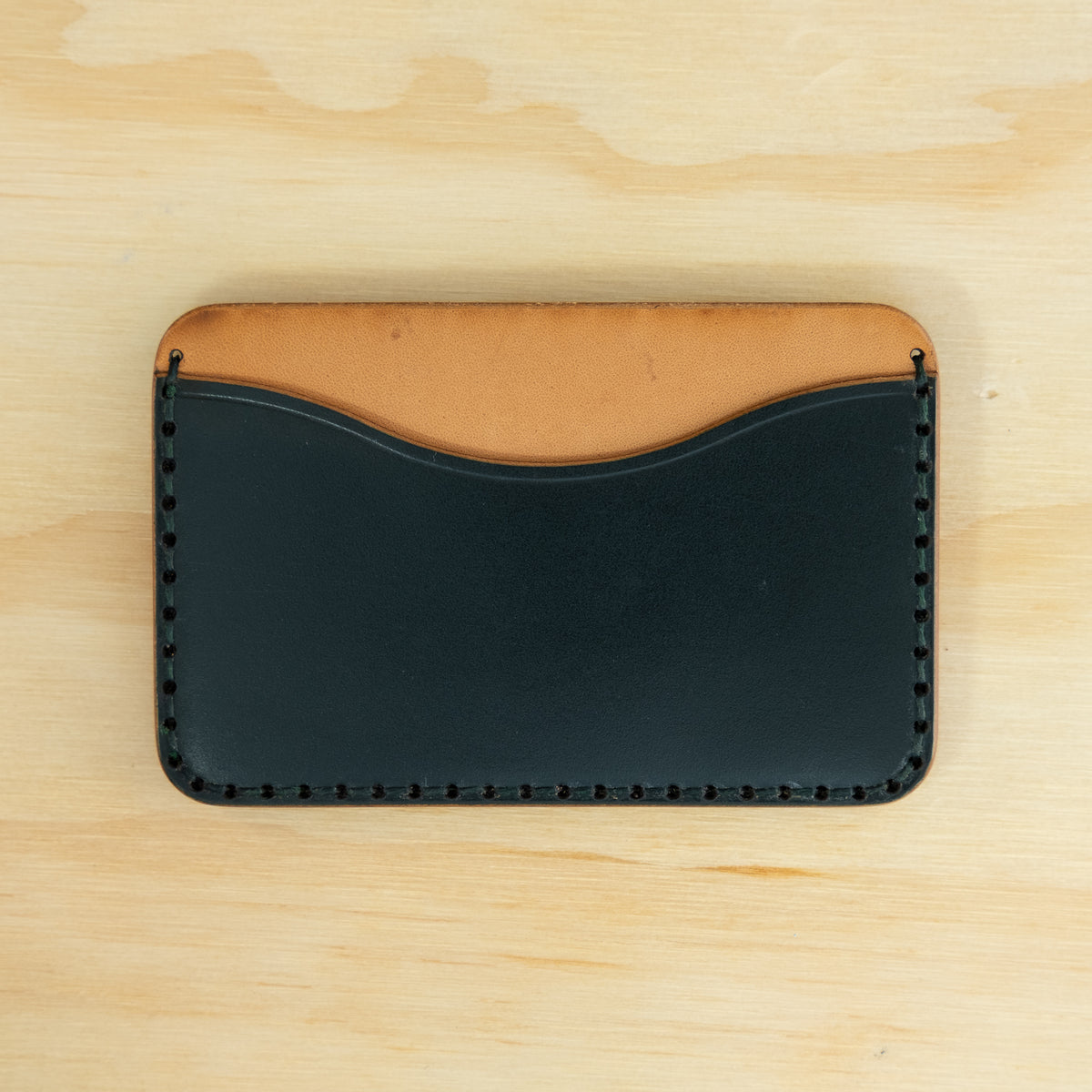 Card Holder — Veg Tan — Black & Natural