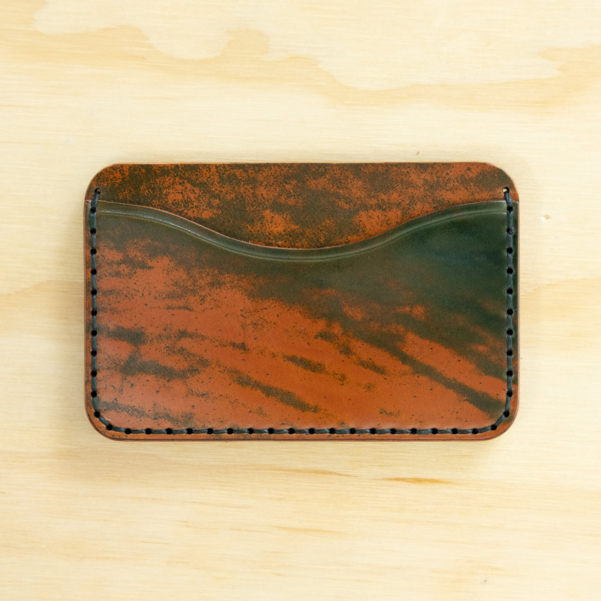 Card Holder — Shell Cordovan — Marbled Green No. 2