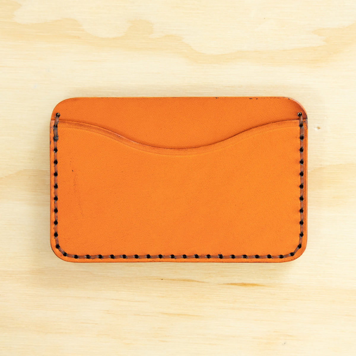Card Holder — Veg Tan — Carrot w/ Orange Thread No. 2