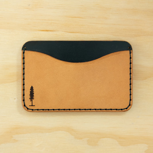 Card Holder — Veg Tan — Black & Natural