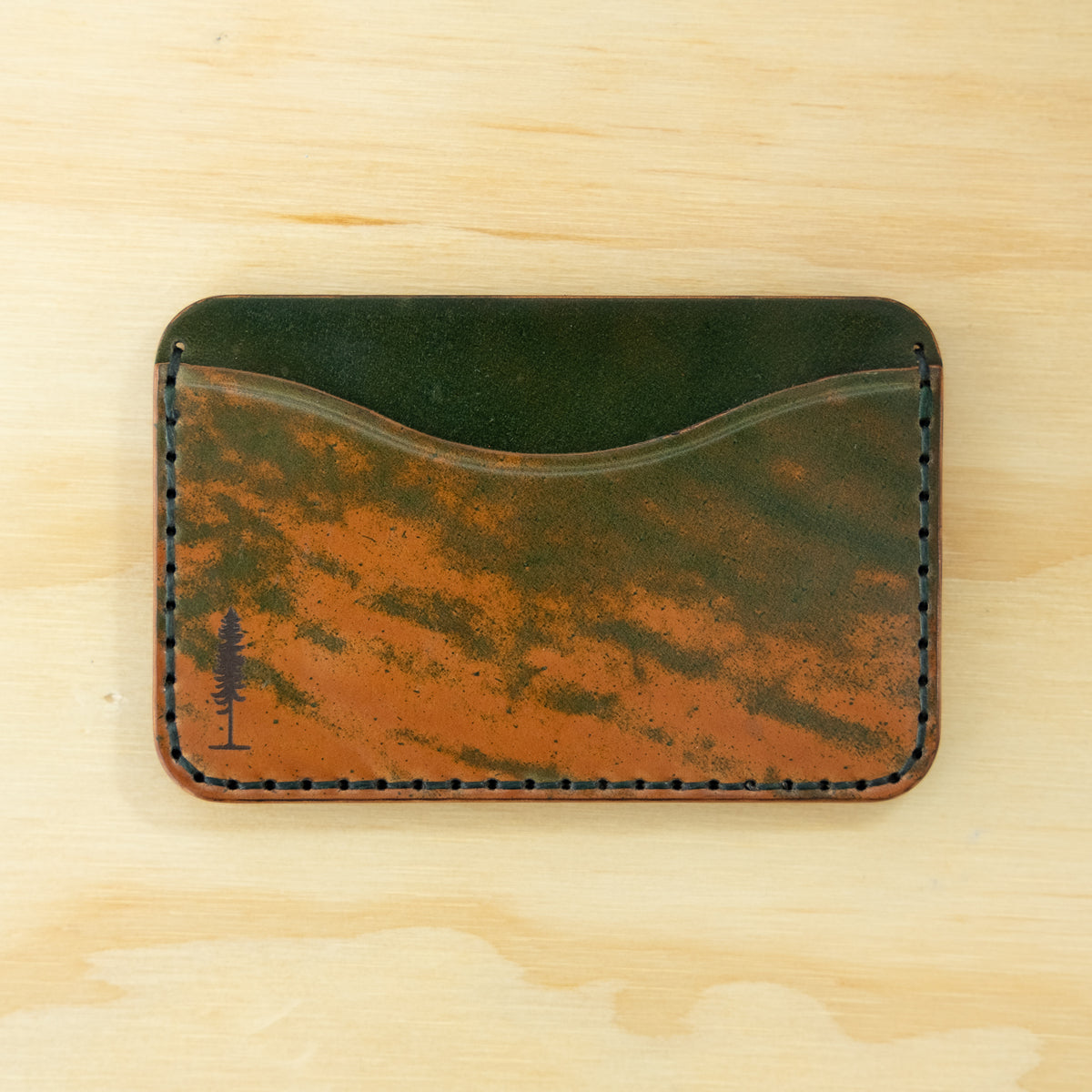 Card Holder — Shell Cordovan — Marbled Green No. 2