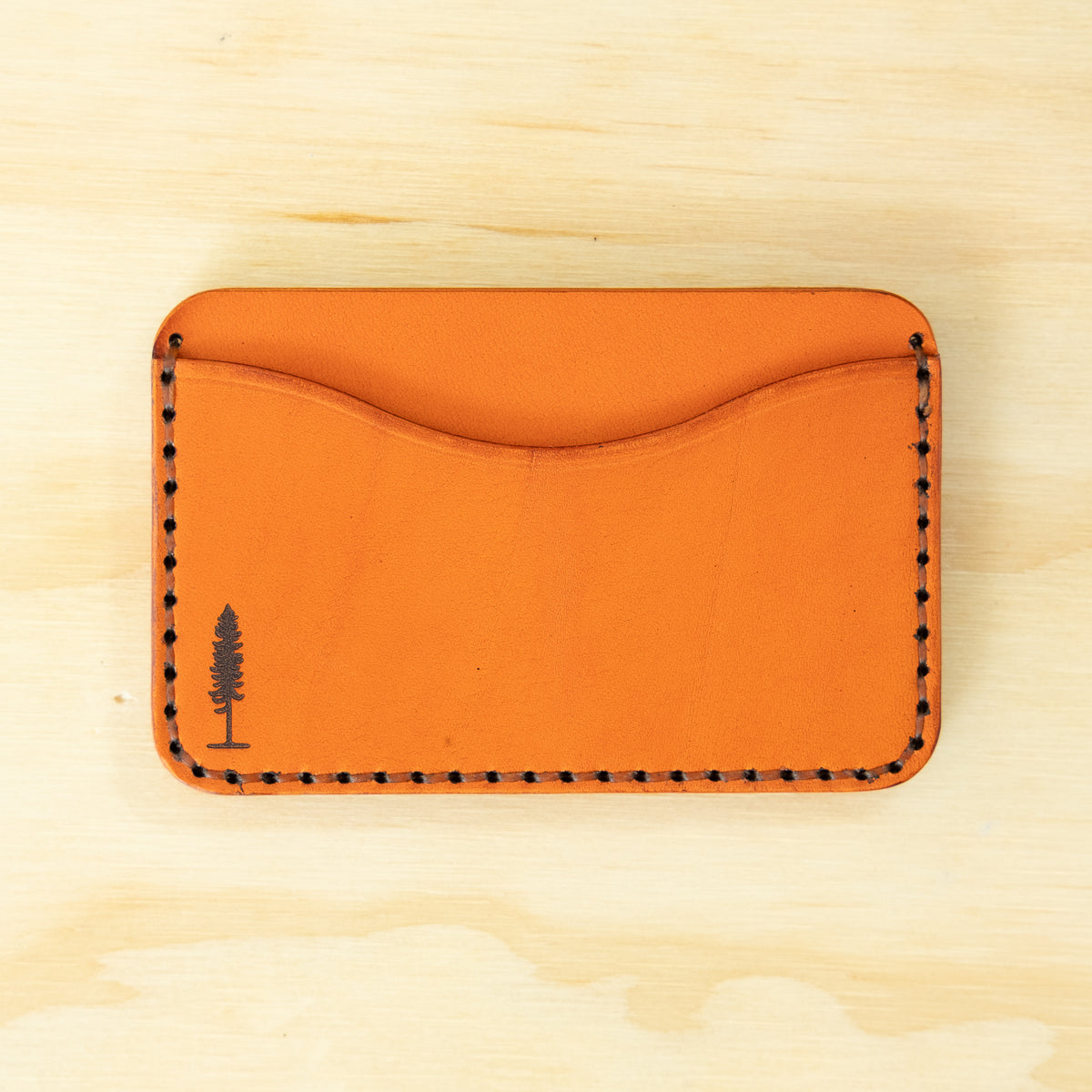Card Holder — Veg Tan — Carrot w/ Orange Thread No. 2