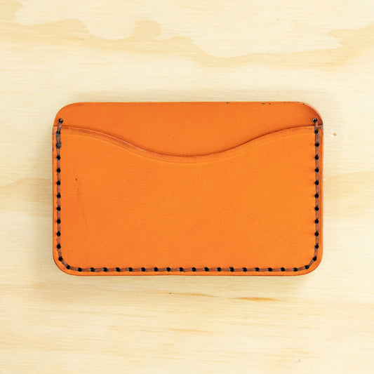 Card Holder — Veg Tan — Carrot w/ Orange Thread No. 2