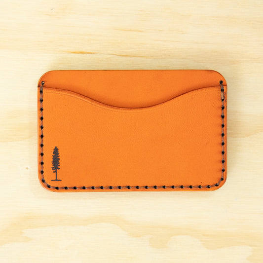 Card Holder — Veg Tan — Carrot w/ Orange Thread No. 1
