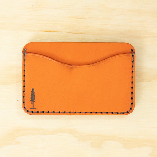Card Holder — Veg Tan — Carrot w/ Orange Thread No. 3