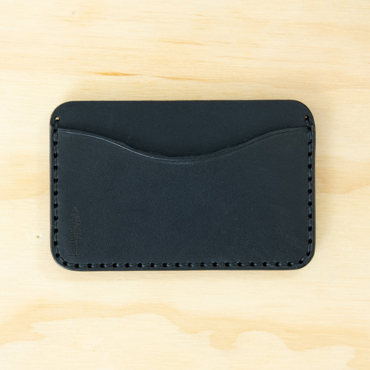 Card Holder — Veg Tan — Black w/ Black Thread