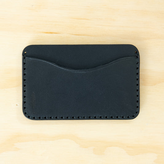 Card Holder — Veg Tan — Black w/ Black Thread