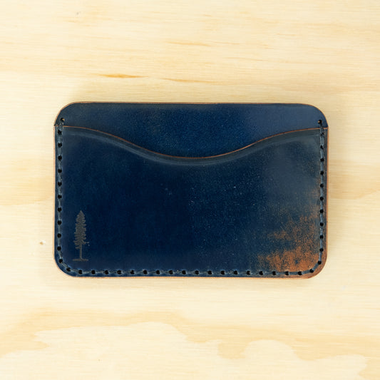 Card Holder — Shell Cordovan — Marbled Blue