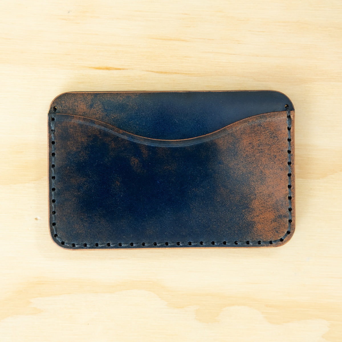Card Holder — Shell Cordovan — Marbled Blue