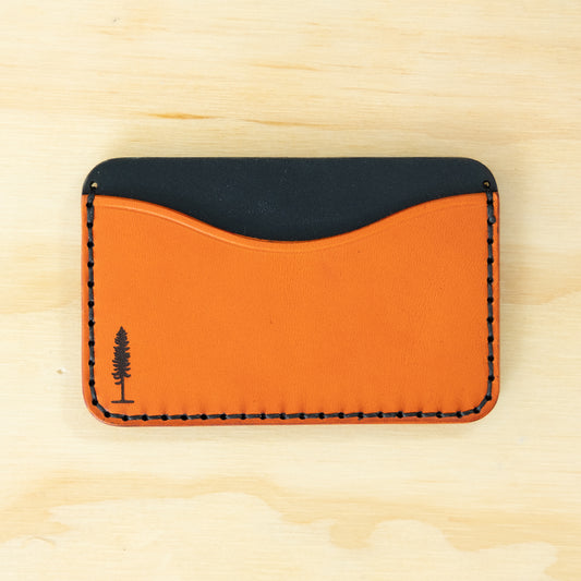 Card Holder — Veg Tan — Black & Carrot