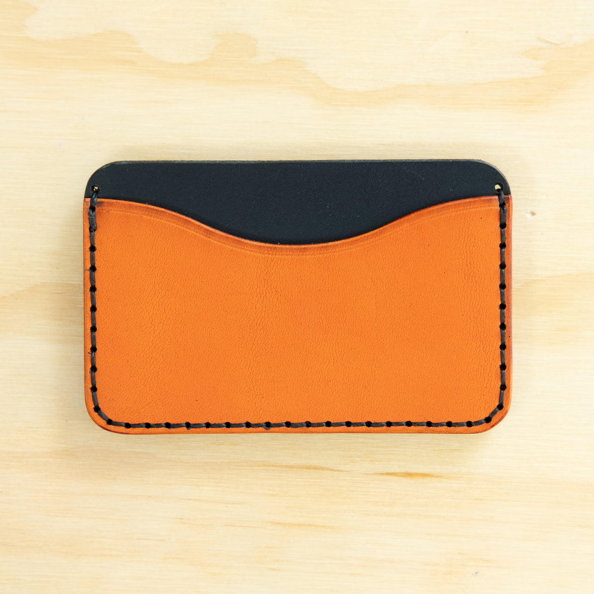 Card Holder — Veg Tan — Black & Carrot