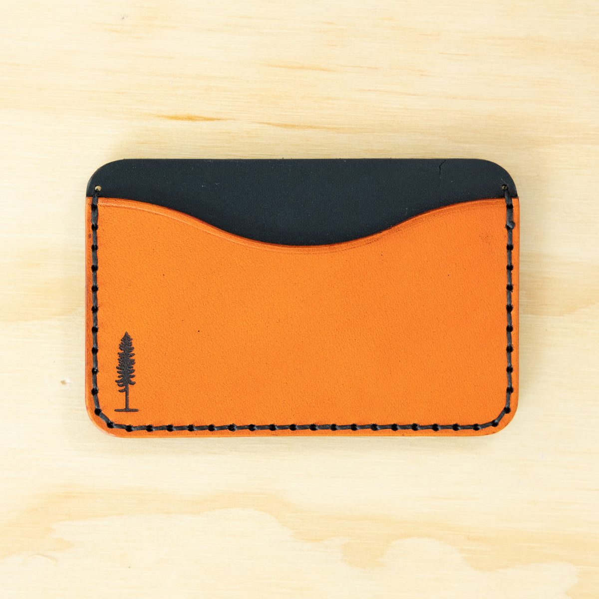 Card Holder — Veg Tan — Black w/ Carrot Pocket