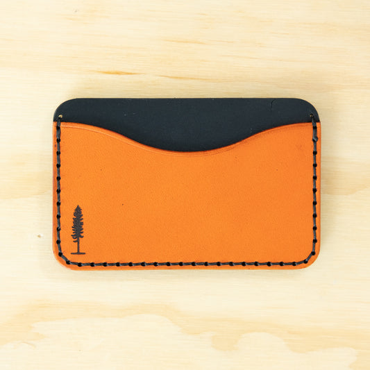 Card Holder — Veg Tan — Black w/ Carrot Pocket