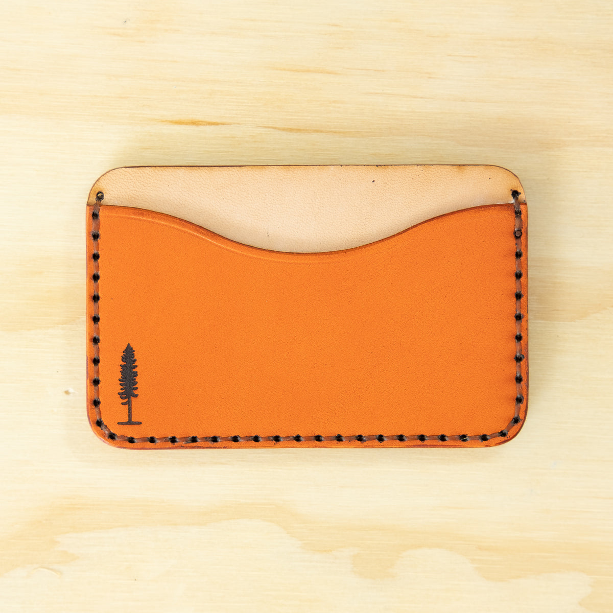 Card Holder — Veg Tan — Natural w/ Carrot Pocket